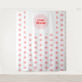 Schritt und Hintergrund für das Business-Logo Wandteppich (Vorderseite)