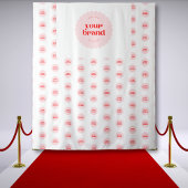 Schritt und Hintergrund für das Business-Logo Wandteppich