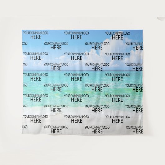 Schritt und Hintergrund für das Logo für Beach Cus Wandteppich (Vorderseite (Horizontal))