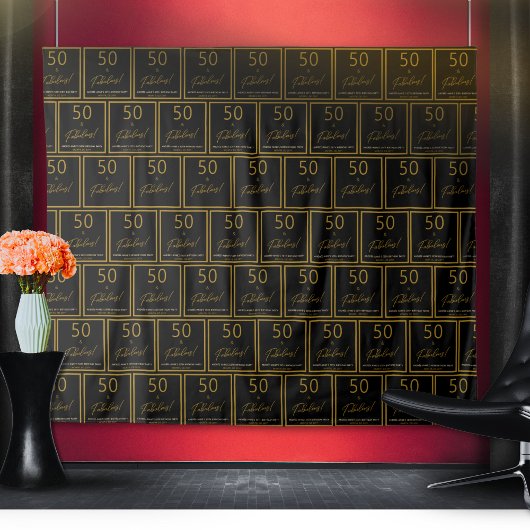 Schritt und Wiederholung 50 Fantastische Birthday  Wandteppich