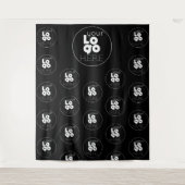 Schritt und Wiederholung der schwarzen Fotografie Wandteppich (Vorderseite)