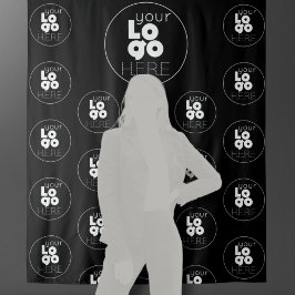 Schritt und Wiederholung der schwarzen Fotografie Wandteppich