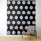 Schritt und Wiederholung des schwarzen Hintergrund Wandteppich (Beispiel)