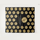 Schritt und Wiederholung von Black Gold Corporate Wandteppich (Vorderseite (Horizontal))