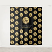 Schritt und Wiederholung von Black Gold Corporate Wandteppich (Vorderseite)