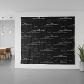 Schritt und Wiederholung von Firmenlogos, Schwarz  Wandteppich