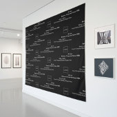 Schritt und Wiederholung von Firmenlogos, Schwarz  Wandteppich