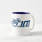 Schritt-Universität - Tatzen-Druck-Tasse Zweifarbige Tasse (VorderseiteRechts)