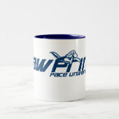 Schritt-Universität - Tatzen-Druck-Tasse Zweifarbige Tasse (Mittel)