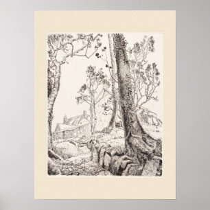 Schritte Cornwall Druck, Eleanor M Hughes Nachdruc Poster