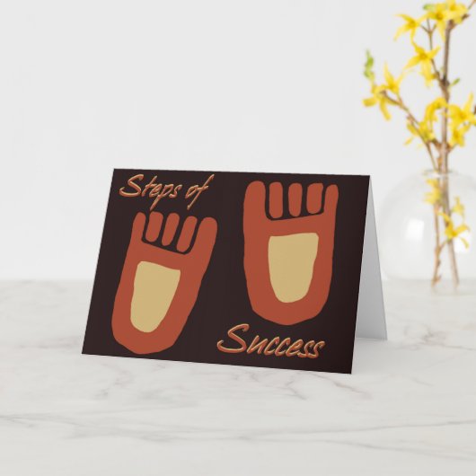 Schritte des Erfolgs Karte (Gelbe Blume)