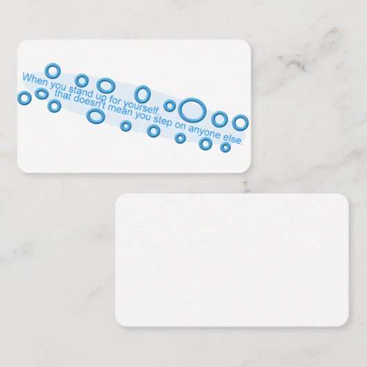 Schritte des Esteem Visitenkarte (Vorne/Hinten)