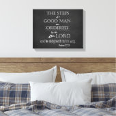 Schritte einer Typografie der guten Menschenbibel Leinwanddruck (Insitu (Schlafzimmer))