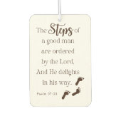 Schritte eines guten Mannes - Psalm 37:23 Bibelver Autolufterfrischer (Vorderseite)