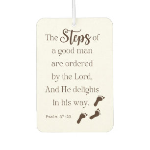 Schritte eines guten Mannes - Psalm 37:23 Bibelver Autolufterfrischer