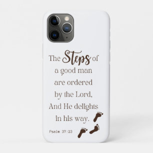 Schritte eines guten Mannes - Psalm 37:23 Bibelver Case-Mate iPhone Hülle