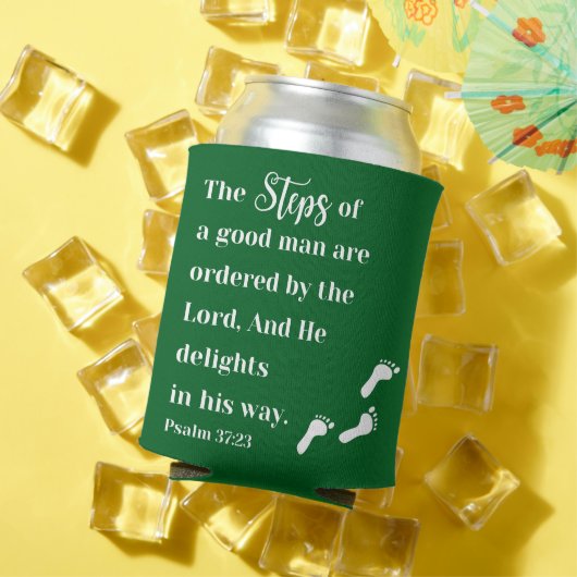 Schritte eines guten Mannes - Psalm 37:23 Bibelver Dosenkühler (In Situ Sommer)