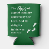 Schritte eines guten Mannes - Psalm 37:23 Bibelver Dosenkühler (Vorderseite)