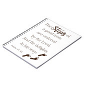 Schritte eines guten Mannes - Psalm 37:23 Bibelver Notizblock (Linke Seite)