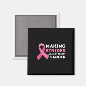 Schritte gegen die Brustkrebsbewusstsein der Frau Magnet (Vorderseite/Rückseite)