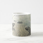 Schritte im Sand Kaffeetasse (Mittel)