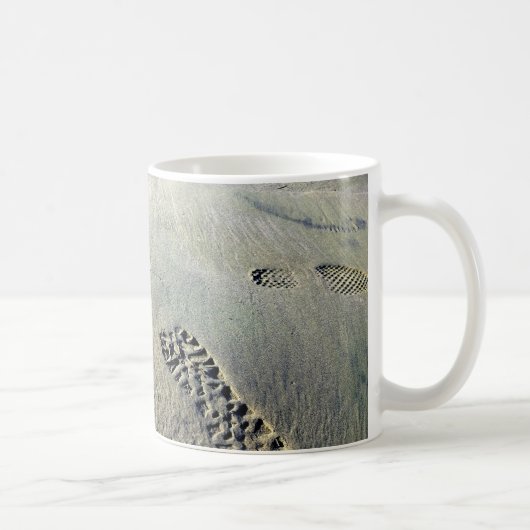 Schritte im Sand Kaffeetasse (Rechts)