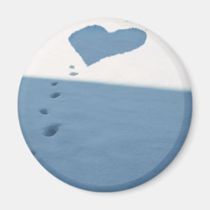 Schritte im Schnee Magnet