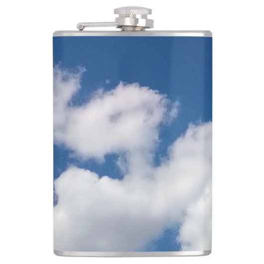 Schritte in den Wolken Flachmann (Vorderseite)