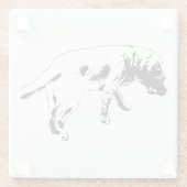 Schritte und Geschichten Glasuntersetzer (Rückseite)