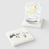 Schritte und Geschichten Steinuntersetzer (Seitenansicht)