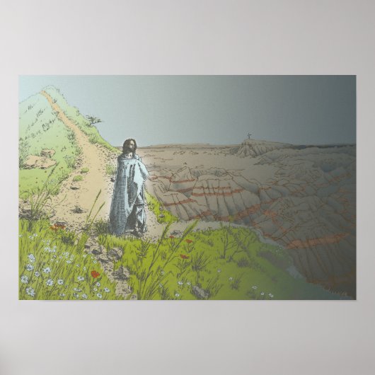 Schritte zum Kreuz Poster (Vorne)