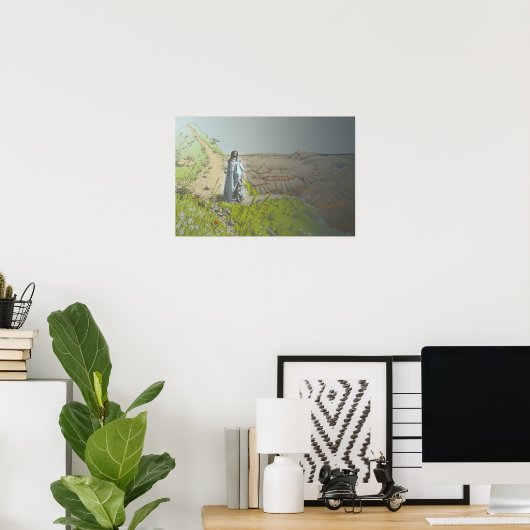 Schritte zum Kreuz Poster (Heimbüro)