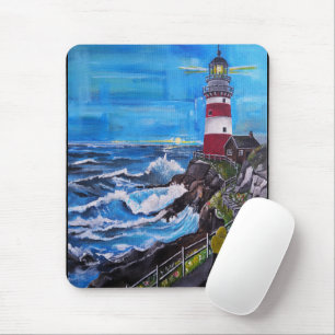 Schritte zum Leuchtturm-Gemälde von Alfred Fox Mousepad