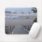 Schritte zum Strand Mousepad (Mit Mouse)