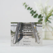 Schritte zum Strand, New Smyrna Beach, Florida Postkarte (Stehend Vorderseite)