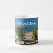 Schritte zum Strand von Twelvemile, Pictured Rocks Kaffeetasse (Mittel)