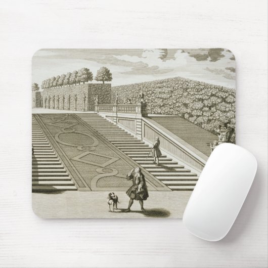 Schritte zur Gartenterrasse, Belvedere-Palast, Mousepad (Mit Mouse)