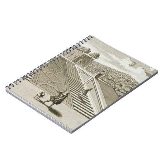 Schritte zur Gartenterrasse, Belvedere-Palast, Notizblock (Linke Seite)