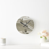 Schritte zur Gartenterrasse, Belvedere-Palast, Runde Wanduhr (Zuhause)