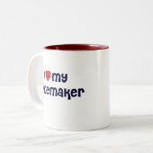 Schrittmacher-T - Shirts | erhalten wohle Zweifarbige Tasse (Vorderseite Links)