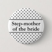 Schrittmutter des Brautknopfes für Hochzeiten Button (Vorderseite)