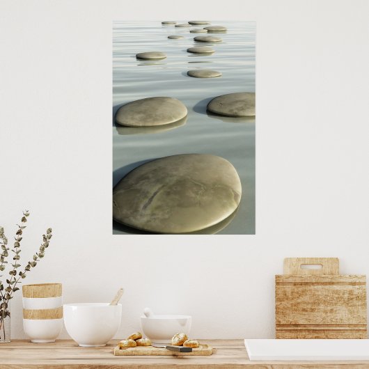 Schrittsteine Poster (Küche)