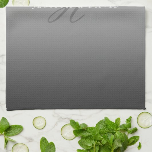 Schrittweise Veränderung der Gradient Graue belieb Geschirrtuch (Gefaltet)