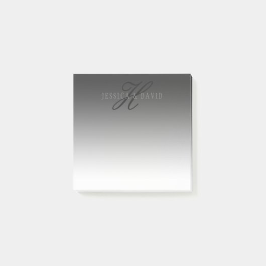 Schrittweise Veränderung der Gradient Graue belieb Post-it Klebezettel (Vorderseite)