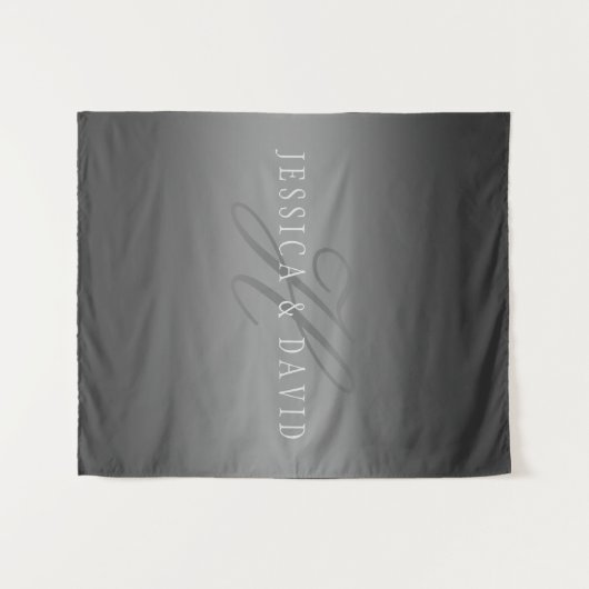 Schrittweise Veränderung der Gradient Graue belieb Wandteppich (Vorderseite (Horizontal))