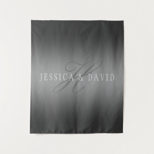 Schrittweise Veränderung der Gradient Graue belieb Wandteppich (Vorderseite)