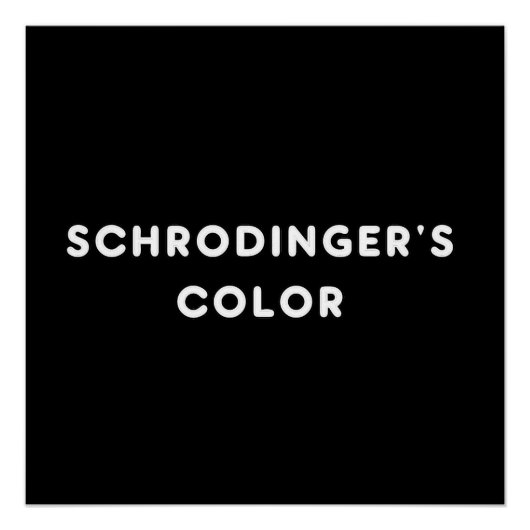 Schroderfarbe Poster (Vorderseite)