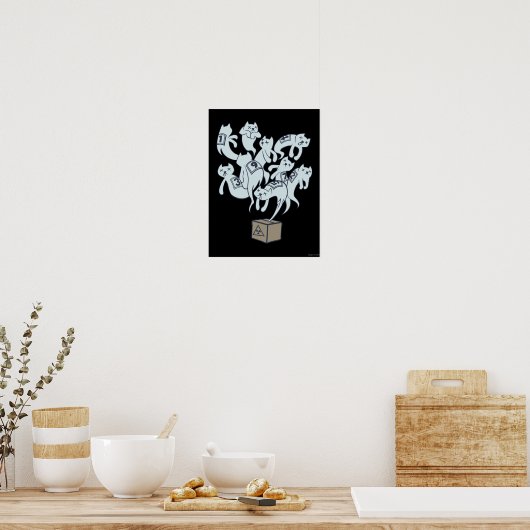 Schrödinger Cat 9 Lives Poster (Küche)