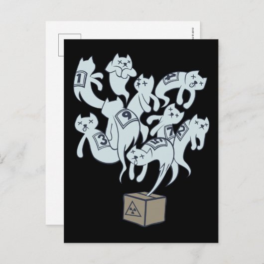 Schrödinger Cat 9 Lives Postkarte (Vorne/Hinten)