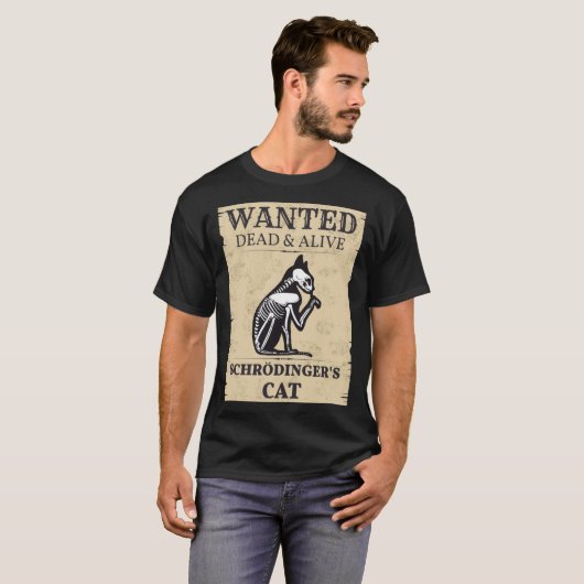 Schrodinger Cat Gewollt Dead & Alive Quantum Phys T-Shirt (Vorne ganz)
